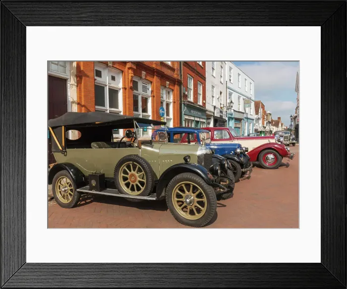 Framed Print : England, Kent, Faversham, Annual Festival of Transport, West Street, Street Scene with Vintage Cars Framed Print : England, Kent, Faversham, Annual Festival of Transport, West Street, Street Scene with Vintage Cars