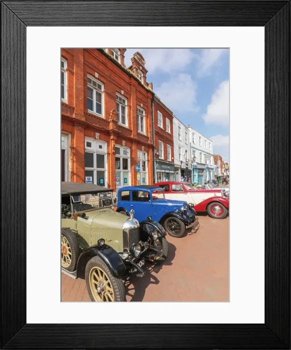 Framed Print : England, Kent, Faversham, Annual Festival of Transport, West Street, Street Scene with Vintage Cars Framed Print : England, Kent, Faversham, Annual Festival of Transport, West Street, Street Scene with Vintage Cars