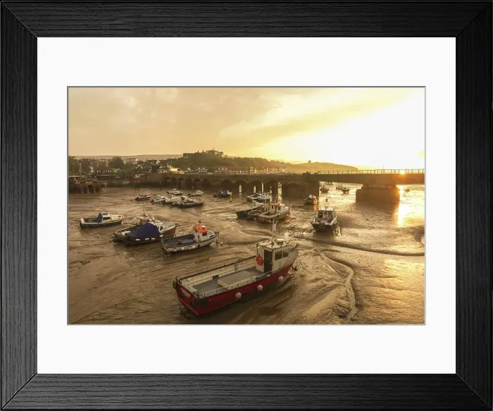 Framed Print : England, Kent, Folkestone, Folkestone Harbour at Sunrise Framed Print : England, Kent, Folkestone, Folkestone Harbour at Sunrise