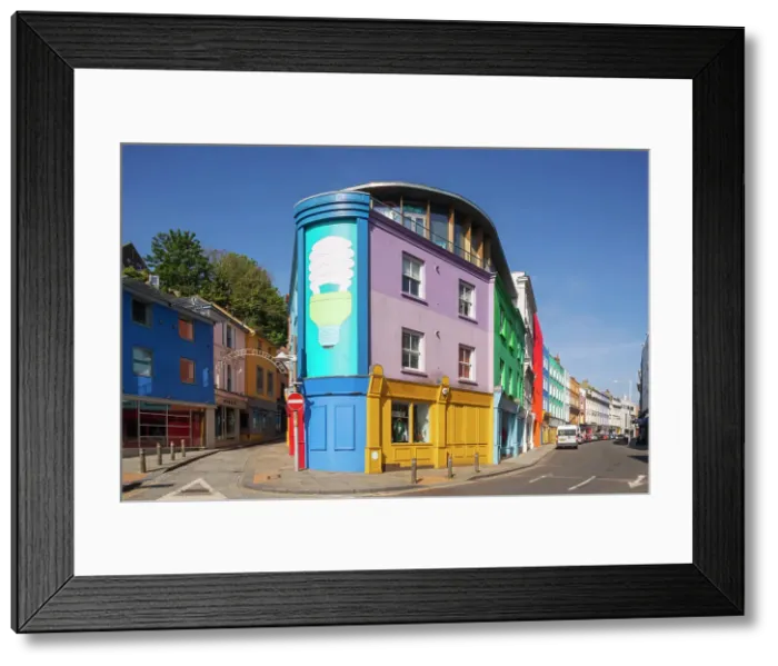 Framed Print : England, Kent, Folkestone, The Creative Quarter, Colourful Shops and Offices Framed Print : England, Kent, Folkestone, The Creative Quarter, Colourful Shops and Offices