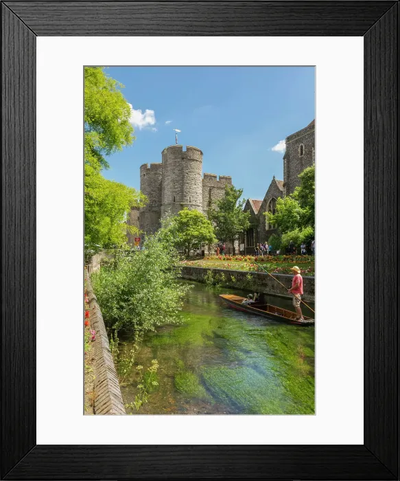Framed Print : England, Kent, Canterbury, Westgate Gardens with view of Westgate Tower and Great Stour River Framed Print : England, Kent, Canterbury, Westgate Gardens with view of Westgate Tower and Great Stour River