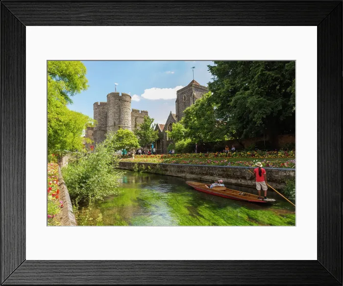 Framed Print : England, Kent, Canterbury, Westgate Gardens with view of Westgate Tower and Great Stour River Framed Print : England, Kent, Canterbury, Westgate Gardens with view of Westgate Tower and Great Stour River