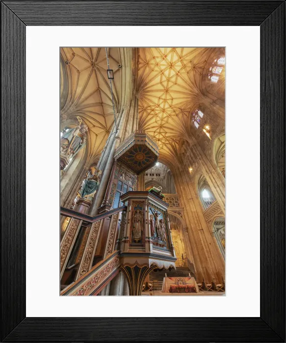 Framed Print : England, Kent, Canterbury, Canterbury Cathedral, Interior view of The Pulpit and Aisle Framed Print : England, Kent, Canterbury, Canterbury Cathedral, Interior view of The Pulpit and Aisle