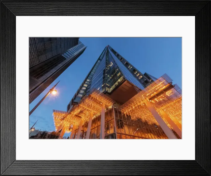 Framed Print : England, London, Southwark, London Bridge, The Shard and Christmas Lights Illuminated at Night Framed Print : England, London, Southwark, London Bridge, The Shard and Christmas Lights Illuminated at Night