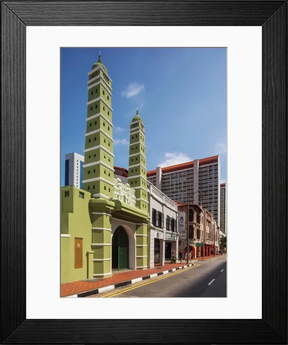 Framed Print : Asia, Singapore, Chinatown, Jamae Mosque Framed Print : Asia, Singapore, Chinatown, Jamae Mosque