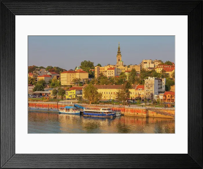 Framed Print : Cityscape of Belgrade, river Sava, Belgrade, Serbia Framed Print : Cityscape of Belgrade, river Sava, Belgrade, Serbia