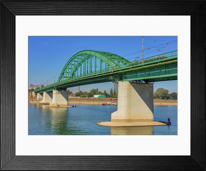 Framed Print : Railroad bridge over river Sava, Belgrade, Serbia Framed Print : Railroad bridge over river Sava, Belgrade, Serbia