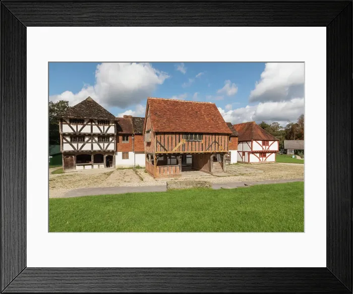 Framed Print : England, West Sussex, The Weald and Downland Living Museum, View of Historical Buildings Framed Print : England, West Sussex, The Weald and Downland Living Museum, View of Historical Buildings