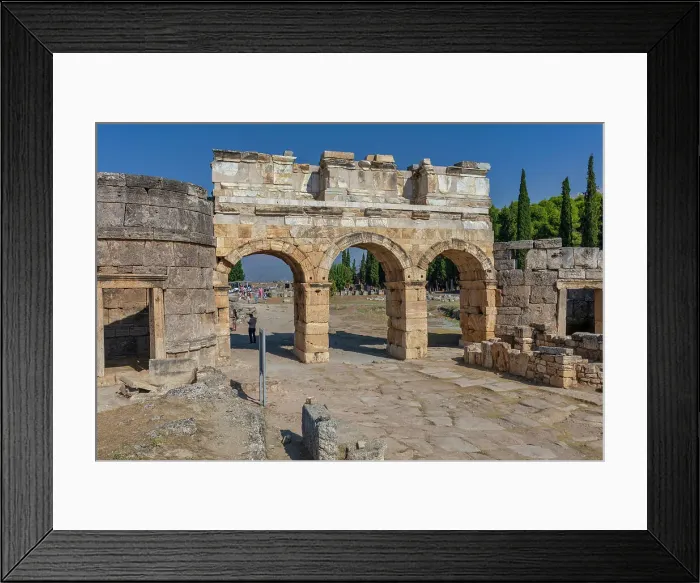 Framed Print : Frontinus Gate, Hierapolis, Pamukkale, Denizli province, Turkey Framed Print : Frontinus Gate, Hierapolis, Pamukkale, Denizli province, Turkey