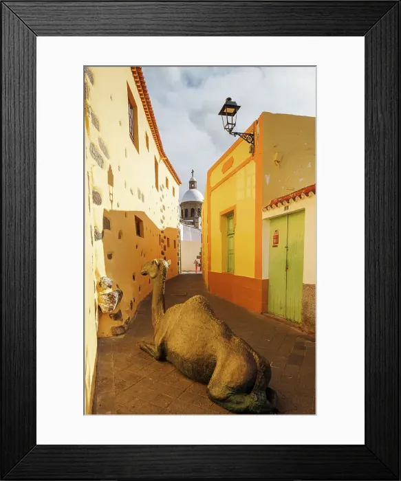 Framed Print : Aguimes town and Iglesia de San Sebastian church, Gran Canaria, Canary Islands, Spain Framed Print : Aguimes town and Iglesia de San Sebastian church, Gran Canaria, Canary Islands, Spain