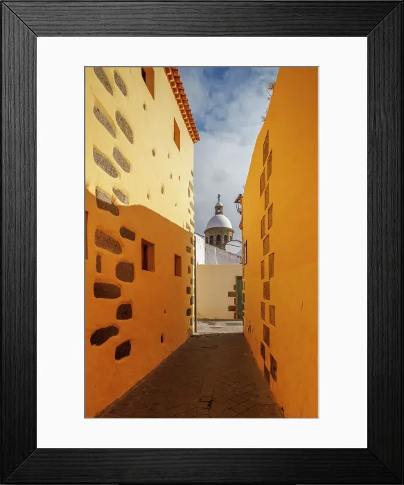 Framed Print : Aguimes town and Iglesia de San Sebastian church, Gran Canaria, Canary Islands, Spain Framed Print : Aguimes town and Iglesia de San Sebastian church, Gran Canaria, Canary Islands, Spain
