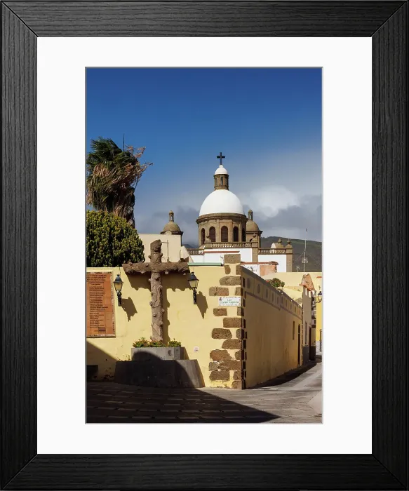 Framed Print : Aguimes town and Iglesia de San Sebastian church, Gran Canaria, Canary Islands, Spain Framed Print : Aguimes town and Iglesia de San Sebastian church, Gran Canaria, Canary Islands, Spain