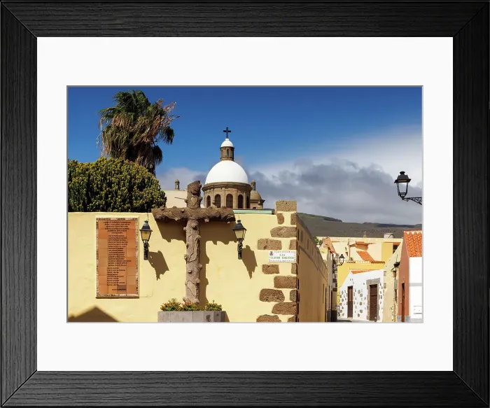 Framed Print : Aguimes town and Iglesia de San Sebastian church, Gran Canaria, Canary Islands, Spain Framed Print : Aguimes town and Iglesia de San Sebastian church, Gran Canaria, Canary Islands, Spain