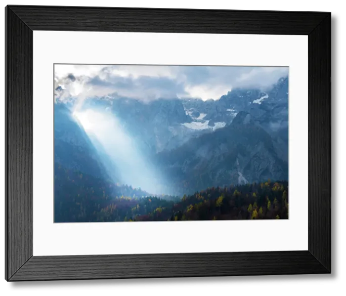 Framed Print : Light peaking through the Julian Alps Kranjska Gora, Slovenia Framed Print : Light peaking through the Julian Alps Kranjska Gora, Slovenia