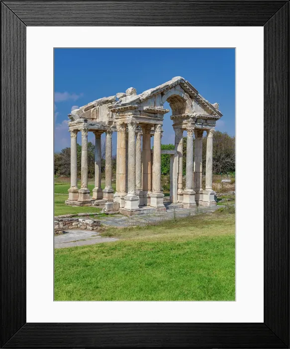 Framed Print : Tetrapylon, monumental gateway, 2nd century, Aphrodisias, Geyre, Aydin Province, Turkey Framed Print : Tetrapylon, monumental gateway, 2nd century, Aphrodisias, Geyre, Aydin Province, Turkey