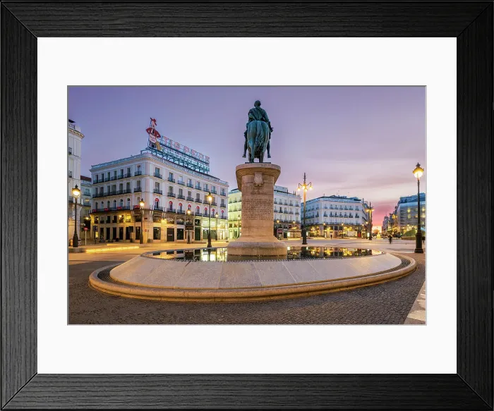 Framed Print : Puerta del Sol square at sunrise, Madrid, Spain Framed Print : Puerta del Sol square at sunrise, Madrid, Spain
