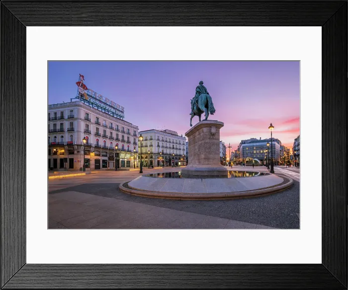 Framed Print : Puerta del Sol square at sunrise, Madrid, Spain Framed Print : Puerta del Sol square at sunrise, Madrid, Spain