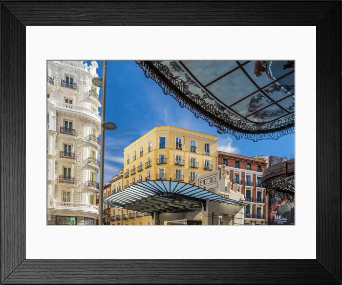 Framed Print : Gran Via metro station, Madrid, Spain