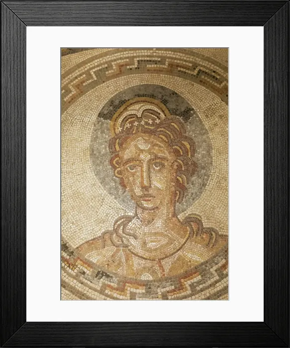 Framed Print : England, West Sussex, Bignor Roman Villa, Roman Mosaic, Mosaic depicting Venus Framed Print : England, West Sussex, Bignor Roman Villa, Roman Mosaic, Mosaic depicting Venus