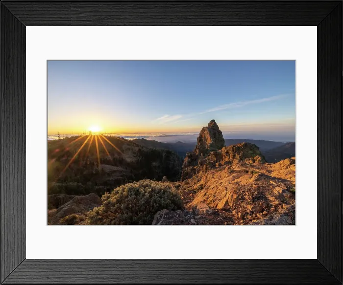 Framed Print : Spectacular scenery and mountains in Central Gran Canaria, Canary Islands, Spain