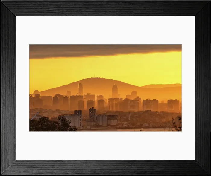 Framed Print : Cityscape of Istanbul at sunrise, modern architecture at Asian side, Turkey Framed Print : Cityscape of Istanbul at sunrise, modern architecture at Asian side, Turkey