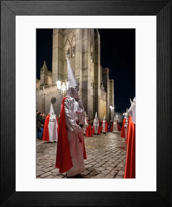 Framed Print : Good Friday procession during the Holy Week (Semana Santa), Avila, Castile and Leon, Spain