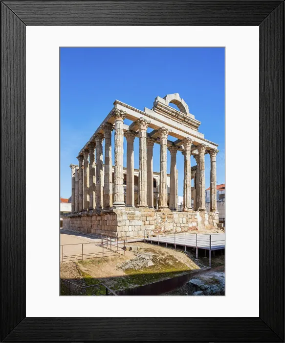 Framed Print : Temple of Diana, Roman Forum, Merida, Extremadura, Spain