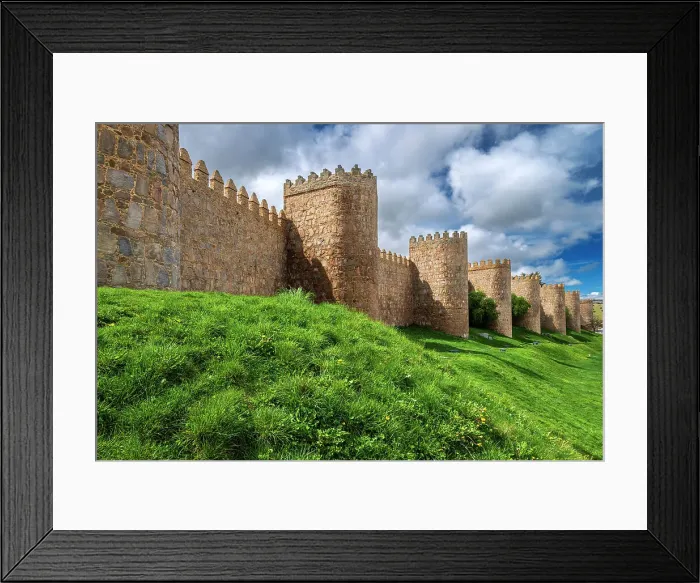 Framed Print : Medieval walls, Avila, Castile and Leon, Spain
