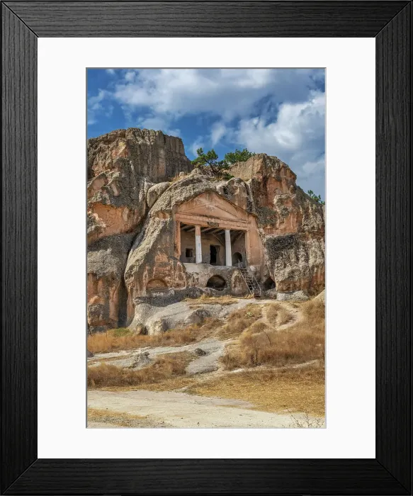 Framed Print : Gerdek Kaya tomb monument, Gerdekkaya Mezar, Eskisehir province, Turkey