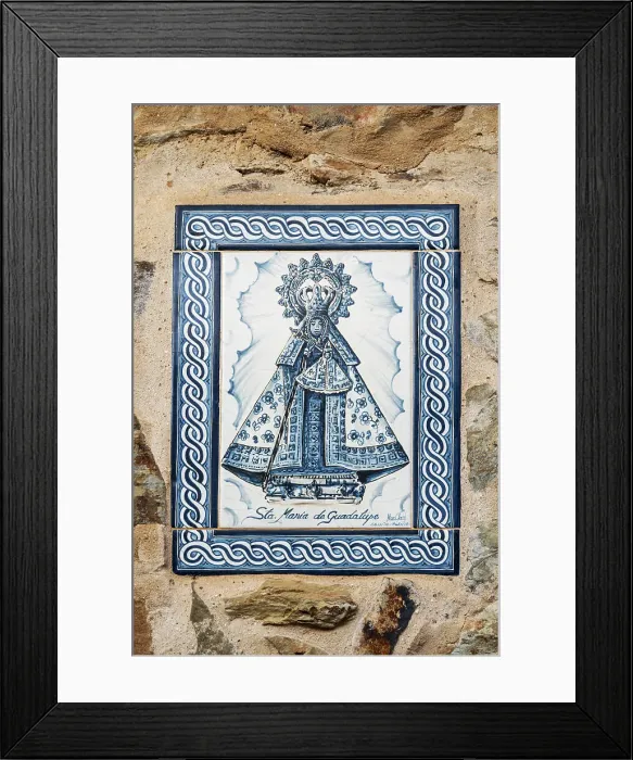 Framed Print : Our Lady of Guadalupe in Extremadura icon on tile, Guadalupe, Extremadura, Spain Framed Print : Our Lady of Guadalupe in Extremadura icon on tile, Guadalupe, Extremadura, Spain