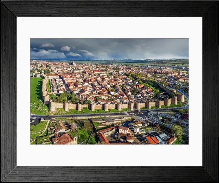 Framed Print : Aerial view of Avila, Castile and Leon, Spain Framed Print : Aerial view of Avila, Castile and Leon, Spain