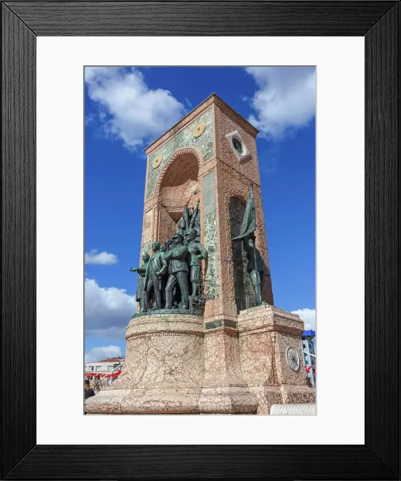 Framed Print : Republic Monument, 1928, Taksim Square, Beyoglu, Istanbul, Turkey
