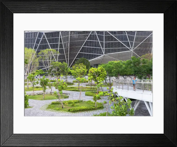 Framed Print : Walkway outside Kaohsiung Music Centre, Kaohsiung, Taiwan Framed Print : Walkway outside Kaohsiung Music Centre, Kaohsiung, Taiwan