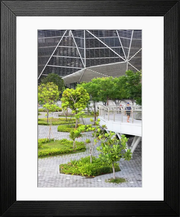 Framed Print : Walkway outside Kaohsiung Music Centre, Kaohsiung, Taiwan Framed Print : Walkway outside Kaohsiung Music Centre, Kaohsiung, Taiwan