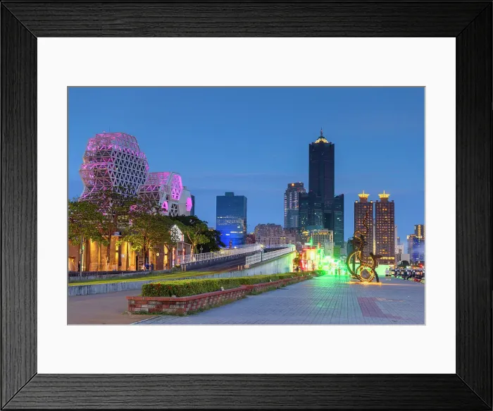 Framed Print : Art installations of Pier 2 Art Centre, Kaohsiung Music Centre and 85 Sky Tower at dusk, Kaohsiung, Taiwan Framed Print : Art installations of Pier 2 Art Centre, Kaohsiung Music Centre and 85 Sky Tower at dusk, Kaohsiung, Taiwan