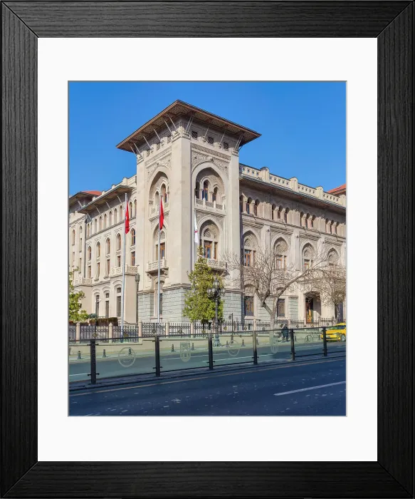 Framed Print : Vintage building of Ziraat bank, 1929, Ankara, Turkey Framed Print : Vintage building of Ziraat bank, 1929, Ankara, Turkey