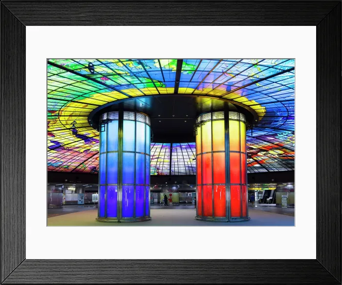 Framed Print : Dome of Light art installation in Formosa Boulevard MRT Station, Kaohsiung, Taiwan Framed Print : Dome of Light art installation in Formosa Boulevard MRT Station, Kaohsiung, Taiwan