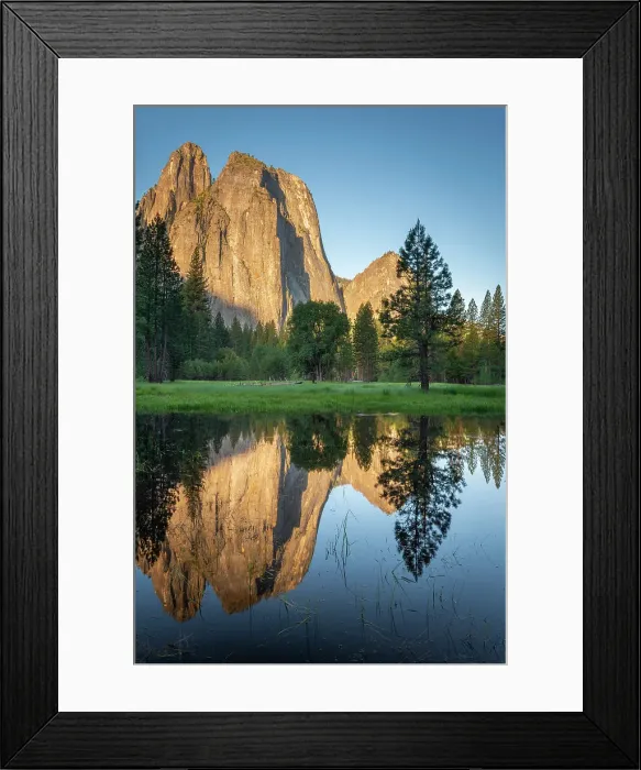 Framed Print : Morning sunshine on Cathedral Rocks, Yosemite Valley, California, USA. Spring (June) 2016 Framed Print : Morning sunshine on Cathedral Rocks, Yosemite Valley, California, USA. Spring (June) 2016
