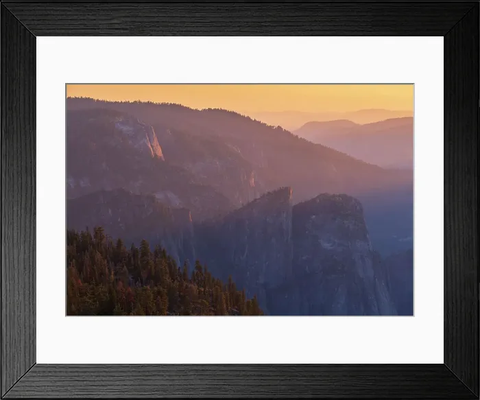 Framed Print : Sunset over Cathedral Peaks and Yosemite Valley, from Sentinel Dome, Yosemite, California, USA. Spring (June) 2016 Framed Print : Sunset over Cathedral Peaks and Yosemite Valley, from Sentinel Dome, Yosemite, California, USA. Spring (June) 2016