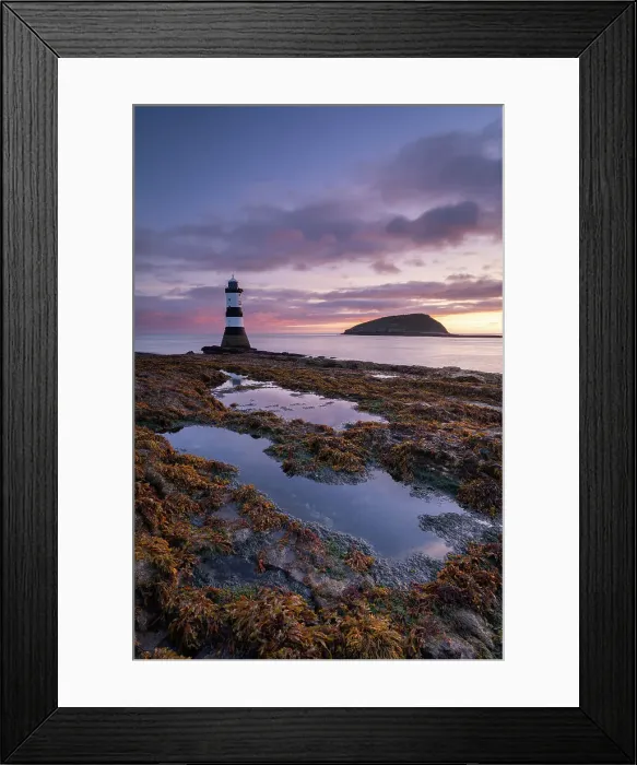 Framed Print : Sunrise over Penmon Point lighthouse, Anglesey, North Wales, UK. Autumn (September) 2017 Framed Print : Sunrise over Penmon Point lighthouse, Anglesey, North Wales, UK. Autumn (September) 2017