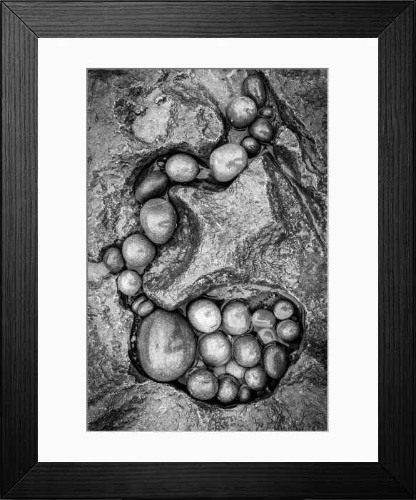 Framed Print : Pebble abstract on a beach, Wales Framed Print : Pebble abstract on a beach, Wales
