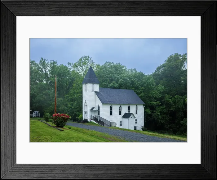 Framed Print : Beautiful baptist church, Schuyler, Virginia, USA Framed Print : Beautiful baptist church, Schuyler, Virginia, USA
