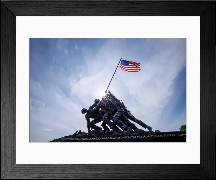 Framed Print : Iwo Jima Us Marine Corps Memorial Statue at Arlington National Cemetery, Washington DC, USA Framed Print : Iwo Jima Us Marine Corps Memorial Statue at Arlington National Cemetery, Washington DC, USA
