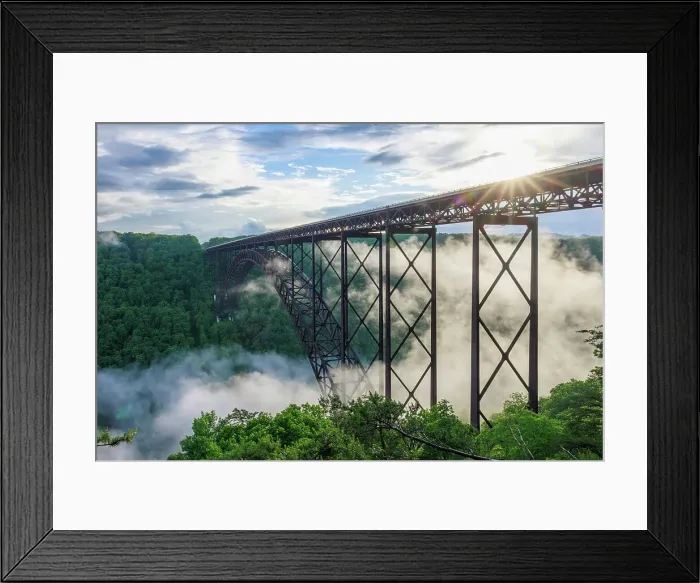 Framed Print : new River Gorge Bridge, New River Gorge National Park, West Virginia, USA
