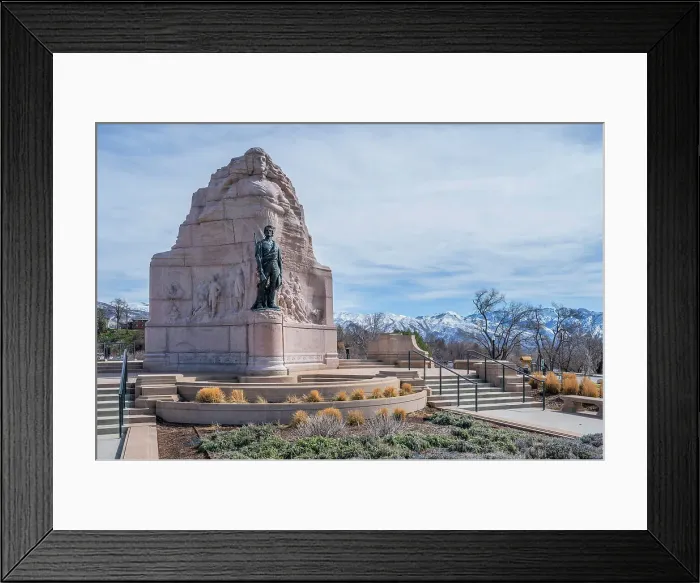 Framed Print : Mormon Battalion Monument, Salt Lake City, Utah, USA