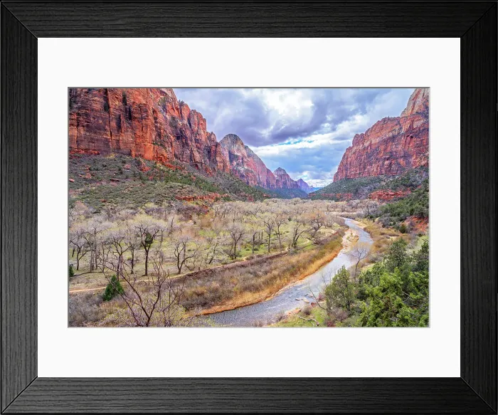 Framed Print : Virgin River Valley, Zion National Park, Utah, USA Framed Print : Virgin River Valley, Zion National Park, Utah, USA