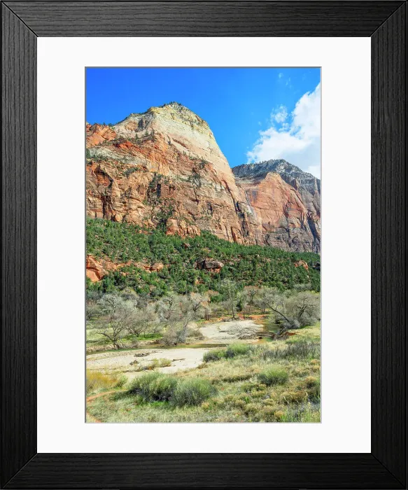 Framed Print : Virgin River Valley, Zion National Park, Uth, USA Framed Print : Virgin River Valley, Zion National Park, Uth, USA