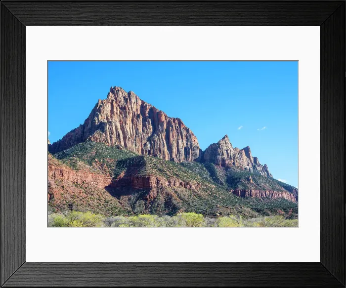 Framed Print : Watchman Mountain, Zion National Park, Utah, USA
