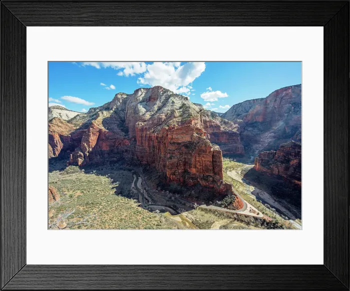 Framed Print : View from Scout Lookout at the Angels landing trail, Zion National Park, Utah, USA Framed Print : View from Scout Lookout at the Angels landing trail, Zion National Park, Utah, USA