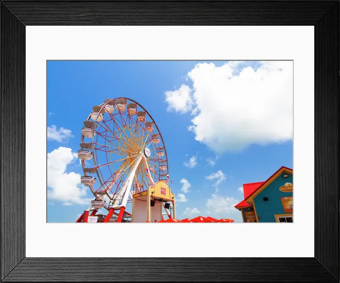 Framed Print : Historic Pleasure Pier, Galveston, Texas, USA Framed Print : Historic Pleasure Pier, Galveston, Texas, USA